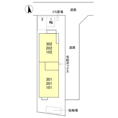 タカイダモトマチの区画図