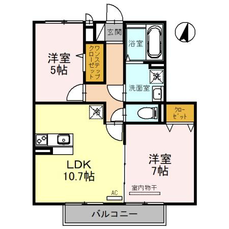 セジュール稲田本町の間取り