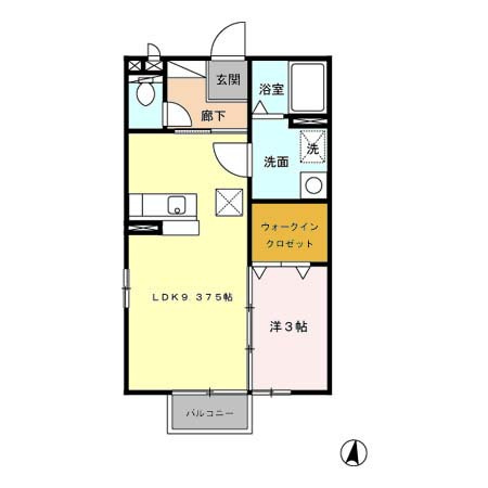 エレゼタウンⅡの間取り|使い勝手の良い間取りです♪
