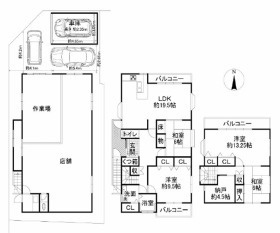 中古戸建　和歌山市田尻の間取り