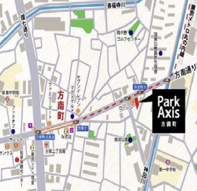 パークアクシス方南町の地図