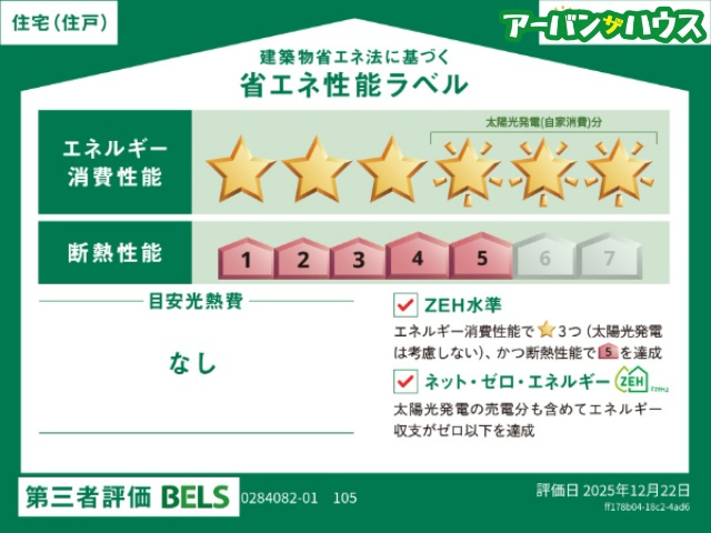アルバータ セレーノの省エネ性能ラベル