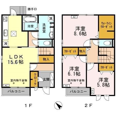 ラ　メゾン　アンソレイユ　Aの間取り