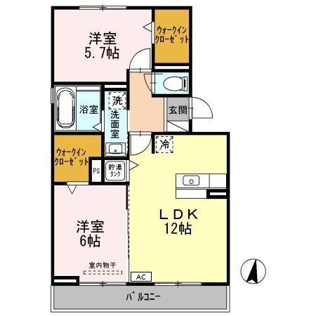 リヴェールコッコロの間取り