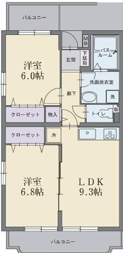 ラフィーネ壱番館の間取り