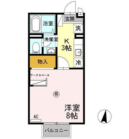【間取り】 | パル秋篠　B棟