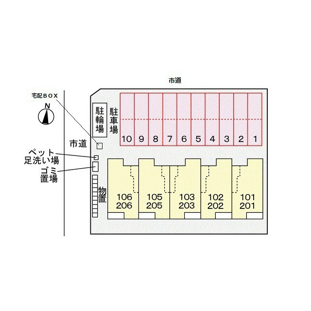 岐阜市北一色７丁目のアパートの駐車場