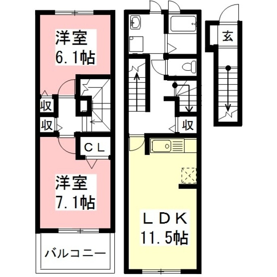 エスポワール六条北の間取り
