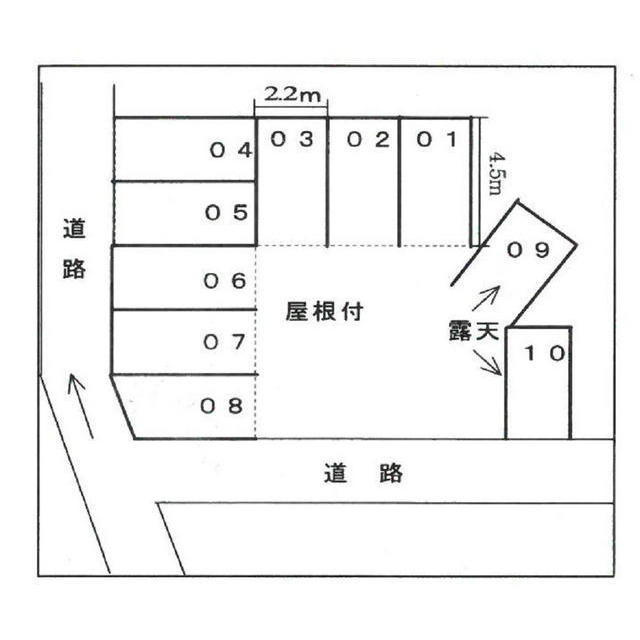 岐阜市玉姓町３丁目の駐車場の間取り