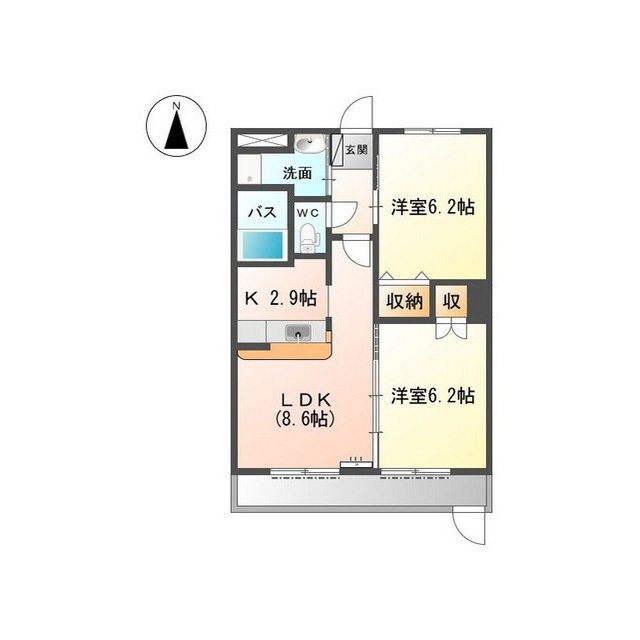 ソレイユ壱番館の間取り