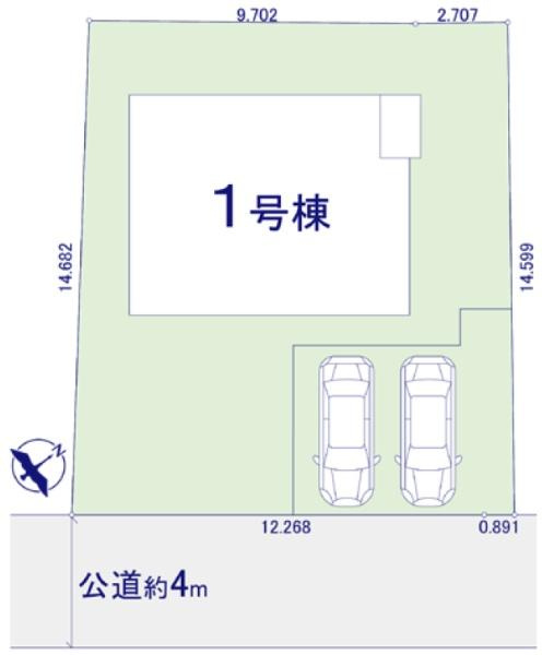 横浜市港南区上大岡東２丁目の新築一戸建の区画図|限定1棟の販売です！
お気軽にお問合せ下さい！