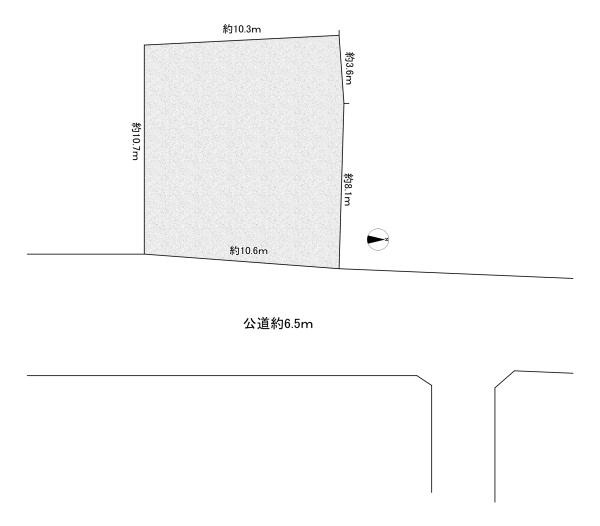 枚方市 甲斐田町　建築条件付き 土地の土地図