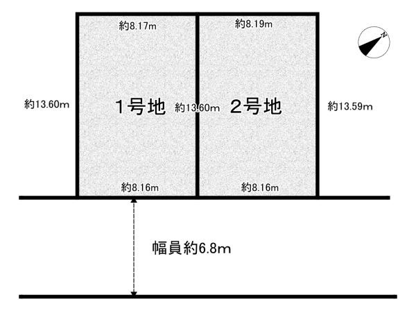 枚方市 長尾西町 ３丁目　１号地　建築条件なし　土地の土地図|１号地です