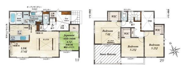 大和市上和田の新築一戸建の間取り