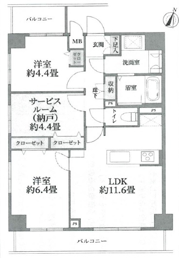 【間取り】 | マリーヌ吉野町