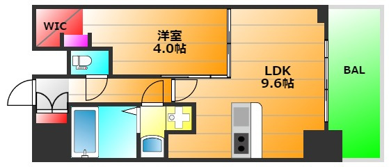 プレサンス立売堀アーバンスタイルの間取り|現状有姿