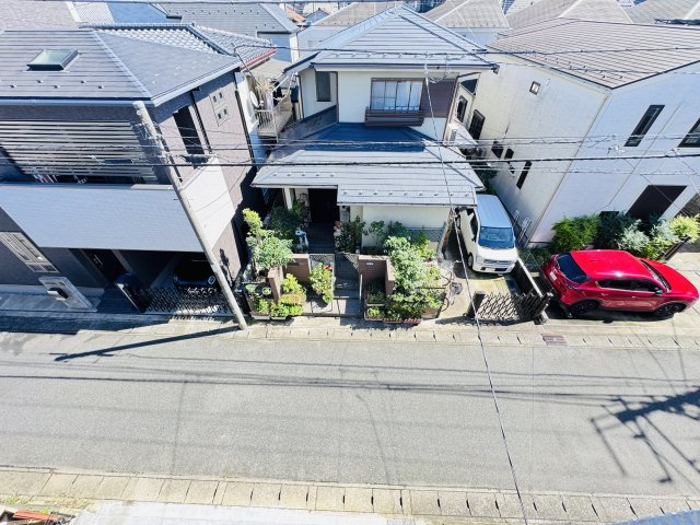 松戸市栄町７丁目新築戸建の前面道路含む現地写真|3Fバルコニーより道路側眺望