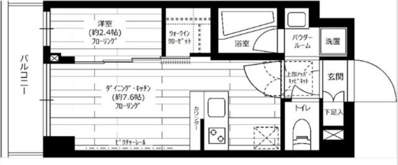 グランドコンシェルジュ三宿アジールコート　ネット無料 ウォークインクローゼット　カードキーの間取り