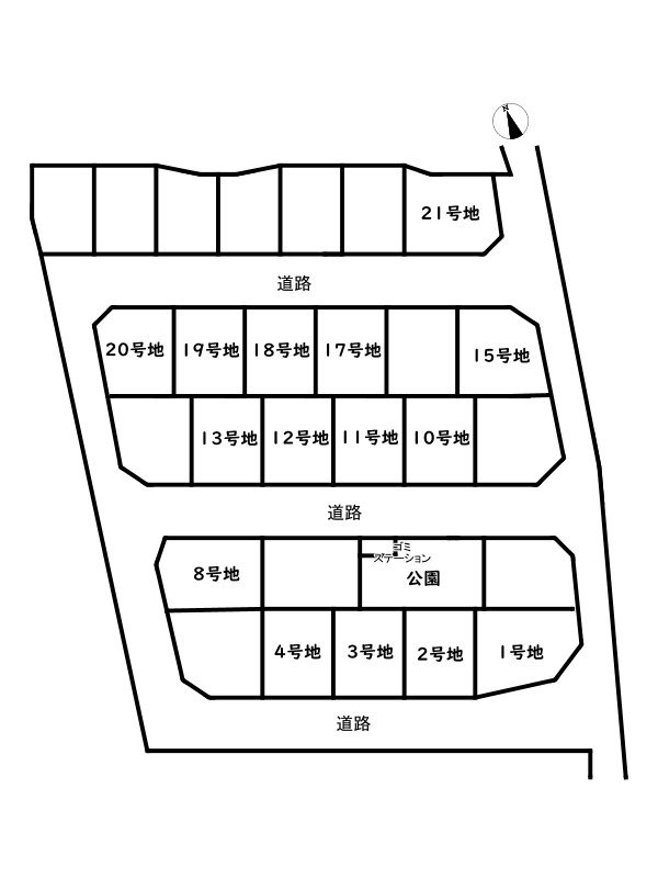 姫路市仁豊野/売土地の区画図