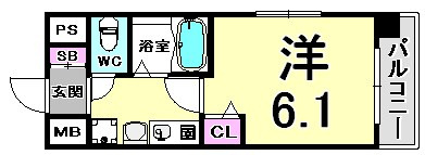 エステムコート神戸西Ⅱの間取り