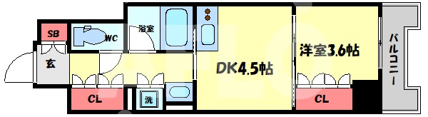 エル・セレーノ大阪天神橋の間取り|エル・セレーノ大阪天神橋　開放感ある間取り