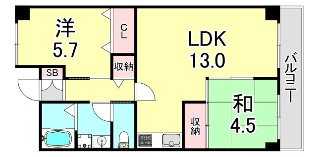 潮見台マンションの間取り