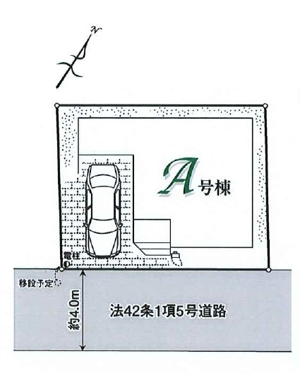 所沢市松郷・全1棟　新築一戸建　～南道路に面し日当たり良好～の区画図|駐車1台可、南道路に面し日当たり良好です。