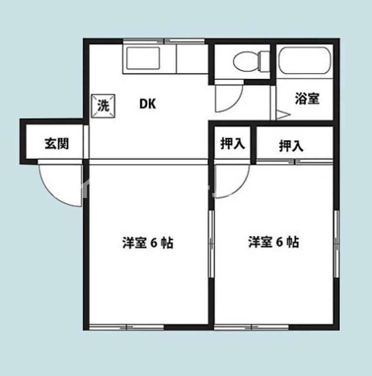 リシェス南栗原※初期費用分割あと払いサービス利用可能物件の間取り