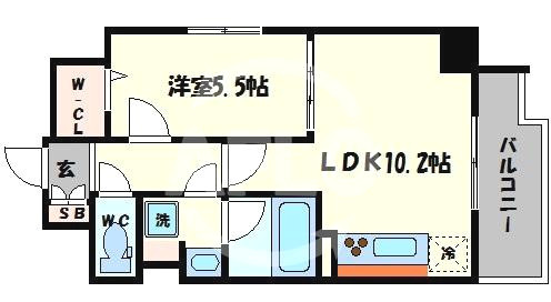 ノーブルスクエア新町　堀江小学校区の間取り|ノーブルスクエア新町　間取り