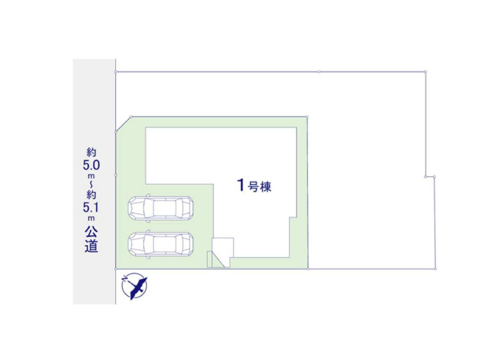 太宰府市大佐野1丁目第1-1棟（1号棟）　の区画図|配置図（1号棟）