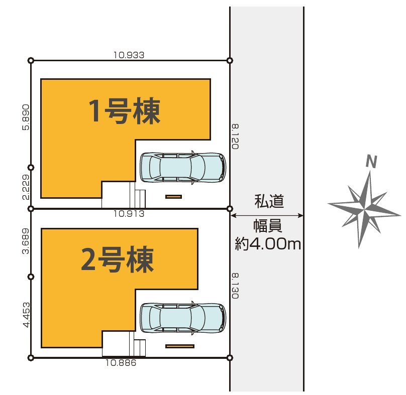 西東京市下保谷2丁目　西武池袋線　保谷駅　新築戸建の区画図