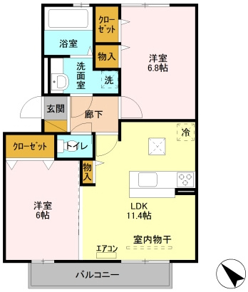 コリーヌオッツの間取り