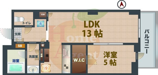 【間取り】 | パークホームズ東中野 | 1LDKのお部屋です。