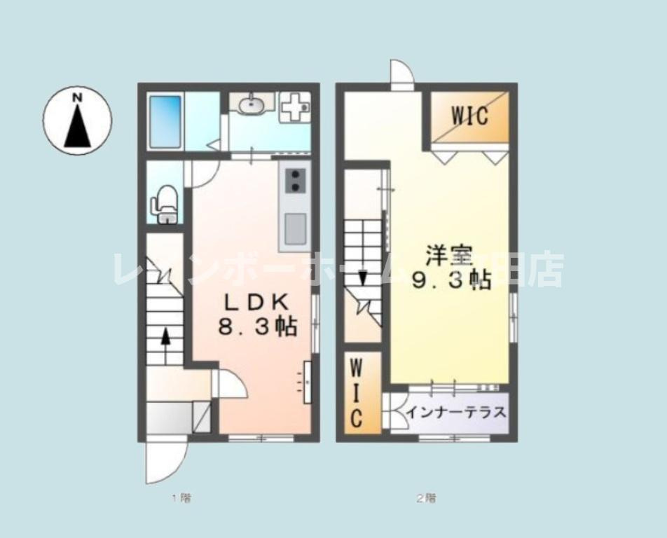 エターナル２※初期費用分割後払いサービス利用可能物件の間取り