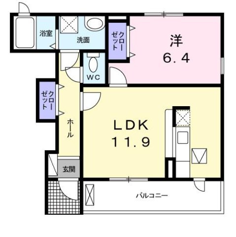 メゾンミッテ２番館の間取り