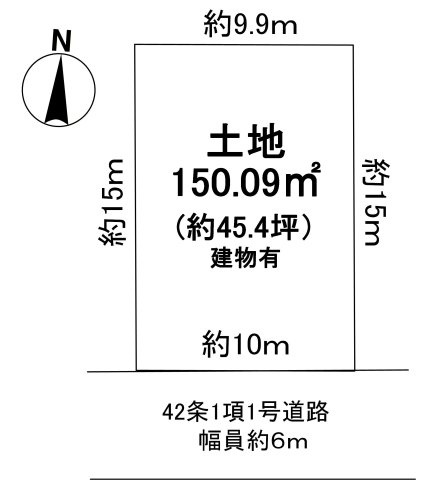 横尾９丁目土地の土地図