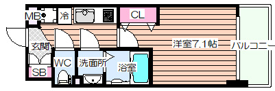 【間取り】 | Luxe西長堀