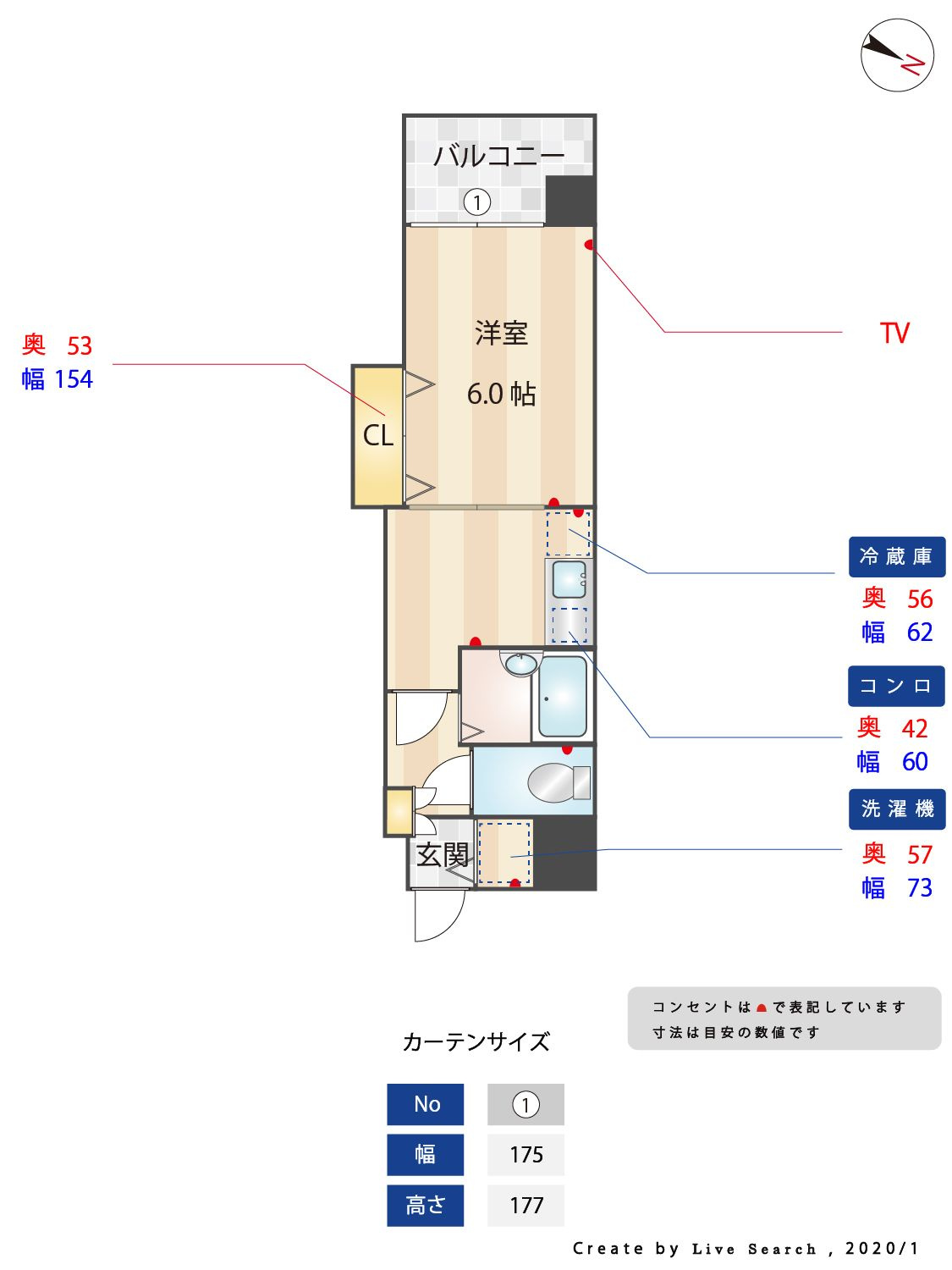 福岡市博多区博多駅南２丁目の賃貸マンションの間取り