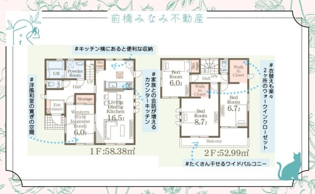 【新築】伊勢崎市境第３　１号棟(全４棟)　リーブルガーデン　新築建売分譲の間取り