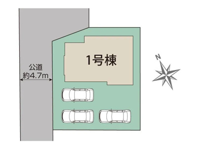 【区画図】 | ブルーミングガーデン甲斐市富竹新田　1号棟 | 区画図