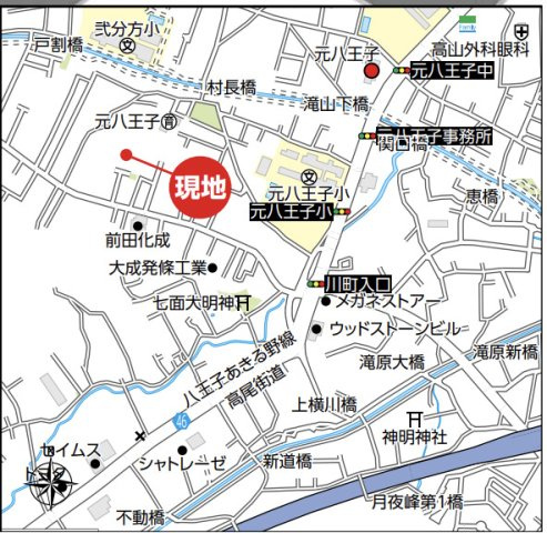 祝　成約済み　八王子市　弐分方町　新築戸建て　１０期の地図|～仲介手数料無料☆八王子ひなた不動産～八王子市弐分方町　新築戸建て