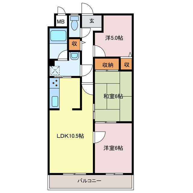 ラフェスタ大塩の間取り