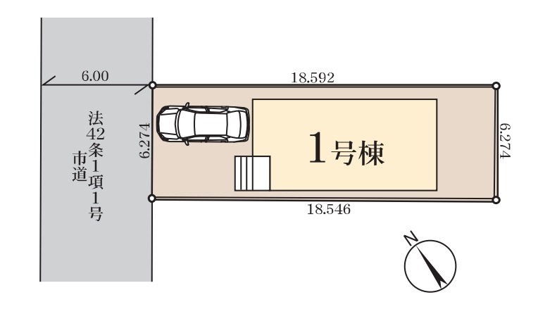 松戸市高塚新田新築戸建（高塚新田第３）の区画図|区画配置図