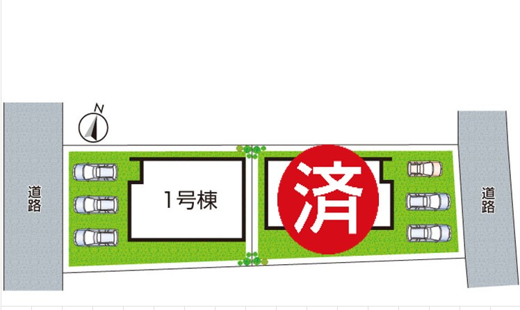 長浜市三ツ矢元町　第3期　新築一戸建ての区画図|全２区画