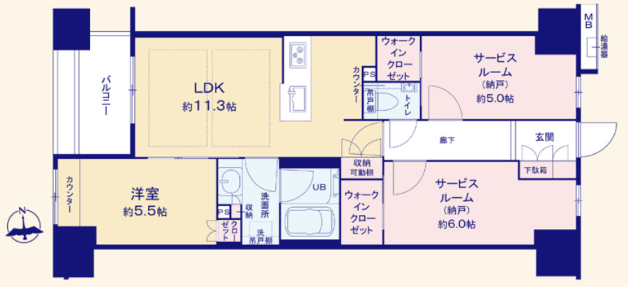 『八王子市マンション』プレシス八王子レグリオ【仲介手数料無料】　八王子市八日町10-8の間取り|～仲介手数料無料☆八王子ひなた不動産～プレシス八王子レグリオ