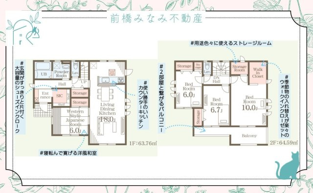 【新築】伊勢崎市境第３　３号棟(全４棟)　リーブルガーデン　新築建売分譲の間取り