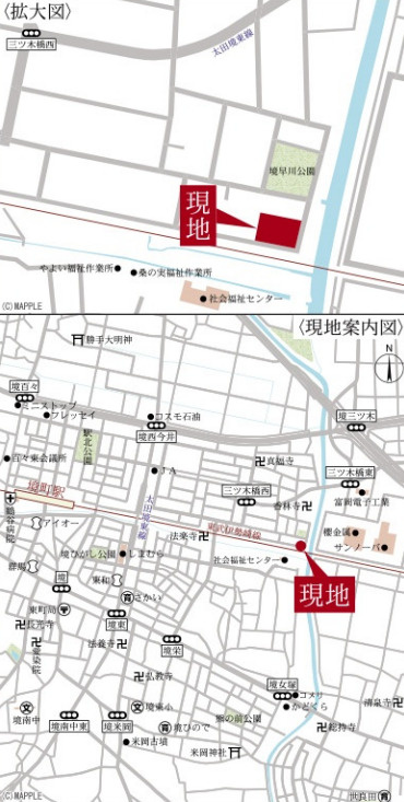 【新築】伊勢崎市境第３　３号棟(全４棟)　リーブルガーデン　新築建売分譲の地図