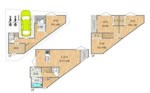 深阪戸建の間取り