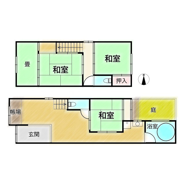 上京区南伊勢屋町 ゲストハウスの間取り
