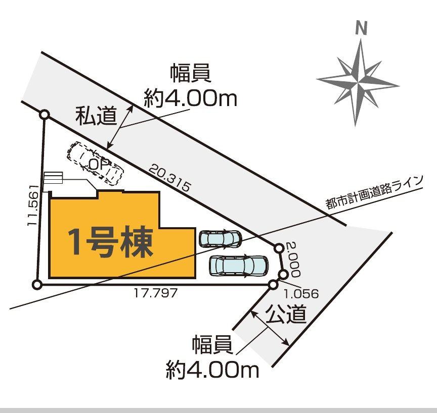 西東京市南町2丁目　西武新宿線　田無駅　新築戸建の区画図